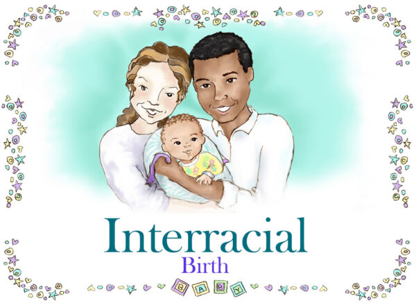 Personalized Interracial Family Book African American Dad Caucasian Mom