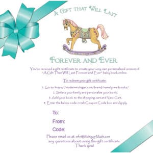 Personalized Family Book Gift Certificate
