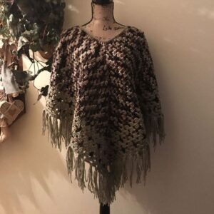 Crochet Fringed Poncho