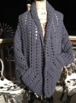 Crochet Granny Sweater Grey