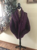Crochet Granny Sweater Plum