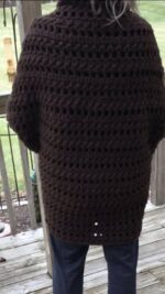 Crochet Granny Sweater Brown