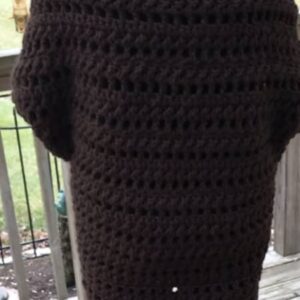 Crochet Granny Sweater Brown