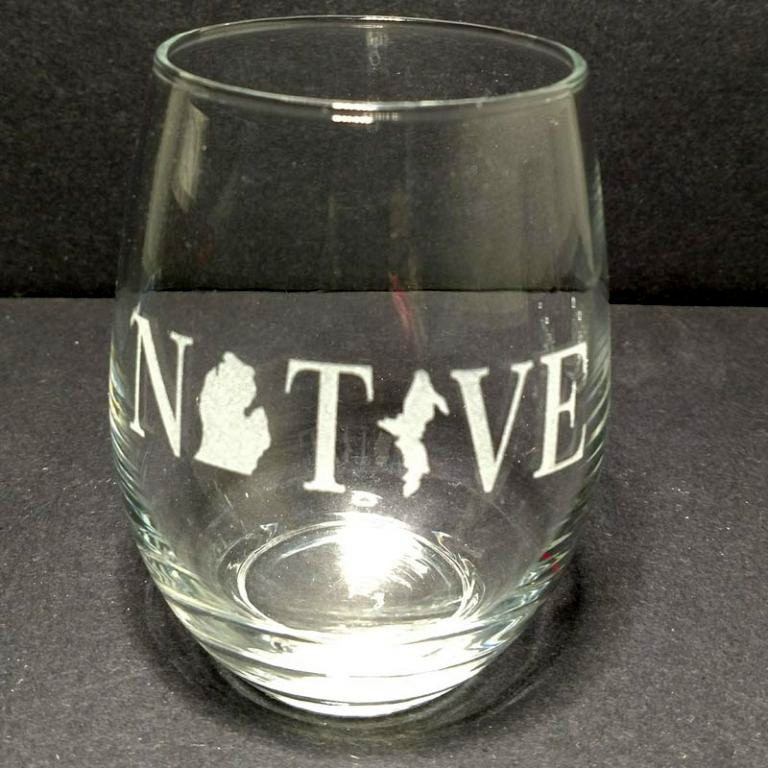 Personalized Wine Glass » Made In Michigan