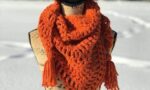 Crochet Triangle Granny Scarf