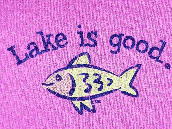 Lake is Good Ladies Long Sleeve Shirt Pink Fish