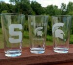 Engraved Spartan Pint Glass