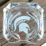 Engraved MSU Spartan Ashtray