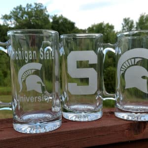 Engraved MSU Spartan Beer Mug Personalize