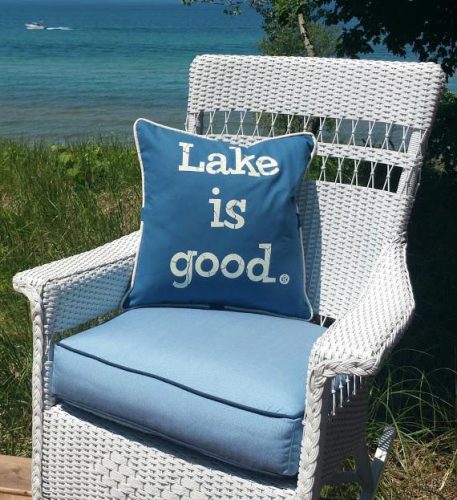 Nautical Blue Lake Is Good Pillow