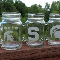 Engraved Sparty Mason Mug