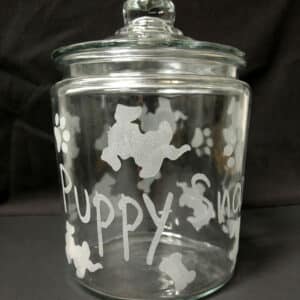 Engraved Personalized Dog Treat Jar