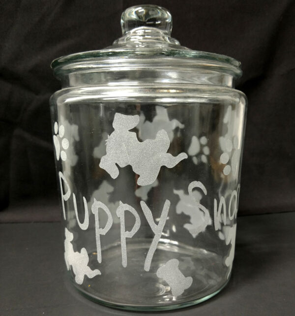 Engraved Personalized Dog Treat Jar
