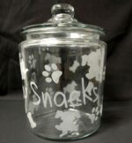 Engraved Personalized Dog Treat Jar