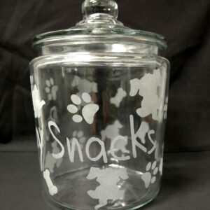 Engraved Personalized Dog Treat Jar