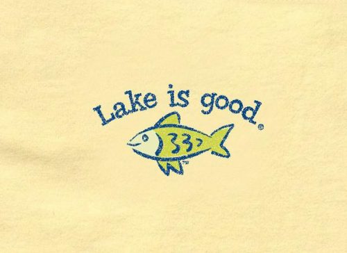 Lake Is Good T-Shirt Lemon with Fish