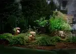 Three Mushroom Caps Copper LED Landscape Lights