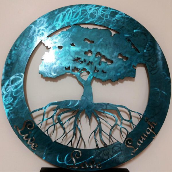 Tree of Life Live Love Laugh Metal Sign