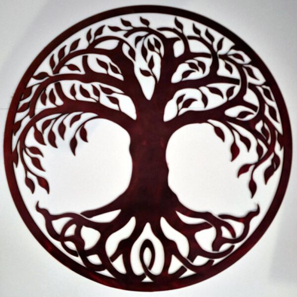 Tree of Life Metal Sign Brown