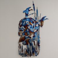 Cattails Dogs Ducks Wildlife Decor