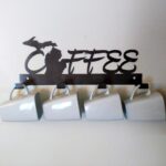 Decorative Wall Mounted Metal Michigan Coffee Rack