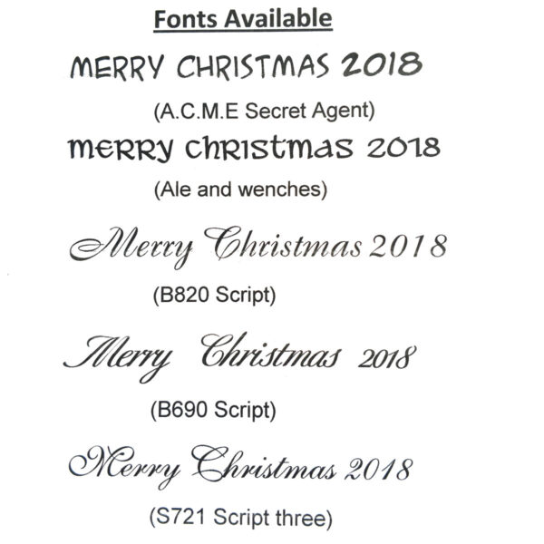 Available Fonts