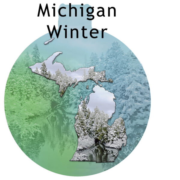 Metal Michigan Ornament - Michigan Winter