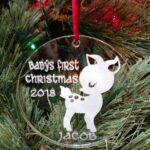 Personalized Baby Deer Ornament Baby's First Christmas