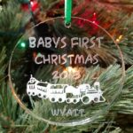 Personalized Choo Choo Train Ornament Baby's First Christmas