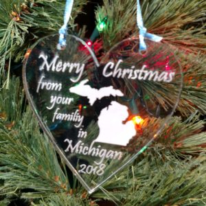 Personalized Michigan Ornament