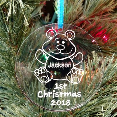 Personalized Teddy Bear Ornament