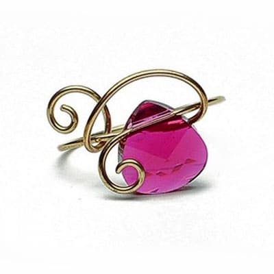 Heart Shape Briolette Ring