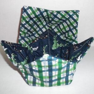 Navy Green Deer Microwave Bowl Holder Cozy Hot Pad