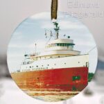 Glass Photo Suncatcher Ornament Edmund Fitzgerald
