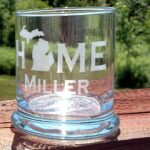 Personalized Michigan HOME Rocks Glass