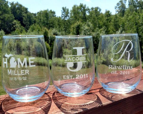 Personalized Stemless Glassware