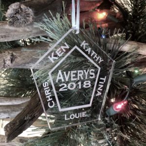 Personalized Family Ornament Custom Engraved 5 Names