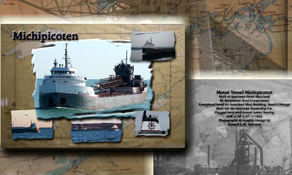 Nautical Postcard Set Michipicoten ship