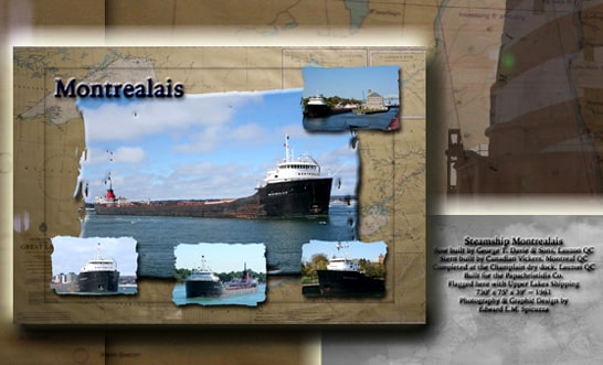 Nautical Postcard Set Montrealais ship