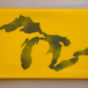 Great Lakes Platter Blue Gold