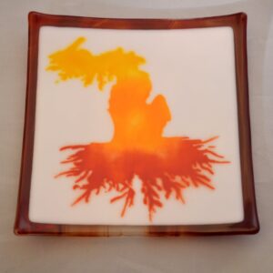 Michigan Roots Plate Sunset