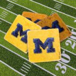 Hand Painted University of Michigan M Coasters