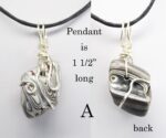 Fordite Necklace on Black Cord