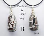 Fordite Necklace on Black Cord