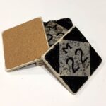 M22 Coaster Hand Painted Travertine Stone - Image 3