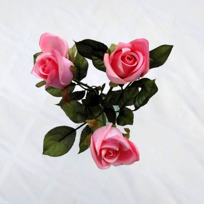 Silk Romantic Pink Roses Floral Arrangement