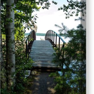 Rock River Foot Bridge Canvas Print