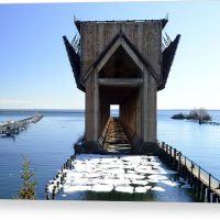 Marquette Ore Dock Cathedral Canvas Print