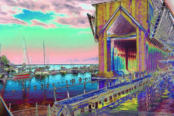 Morning Pink Marquette Ore Dock Art