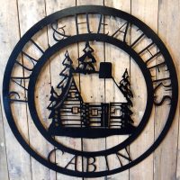 Personalized Metal Cabin Sign